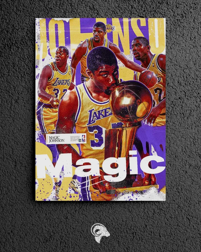 Magic Johnson Metal Poster