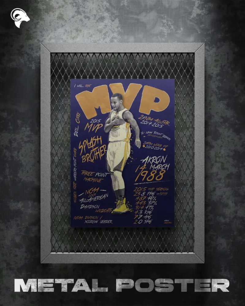 Steph Curry Metal Poster
