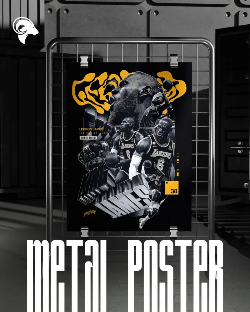 Lebron James Metal Poster V2