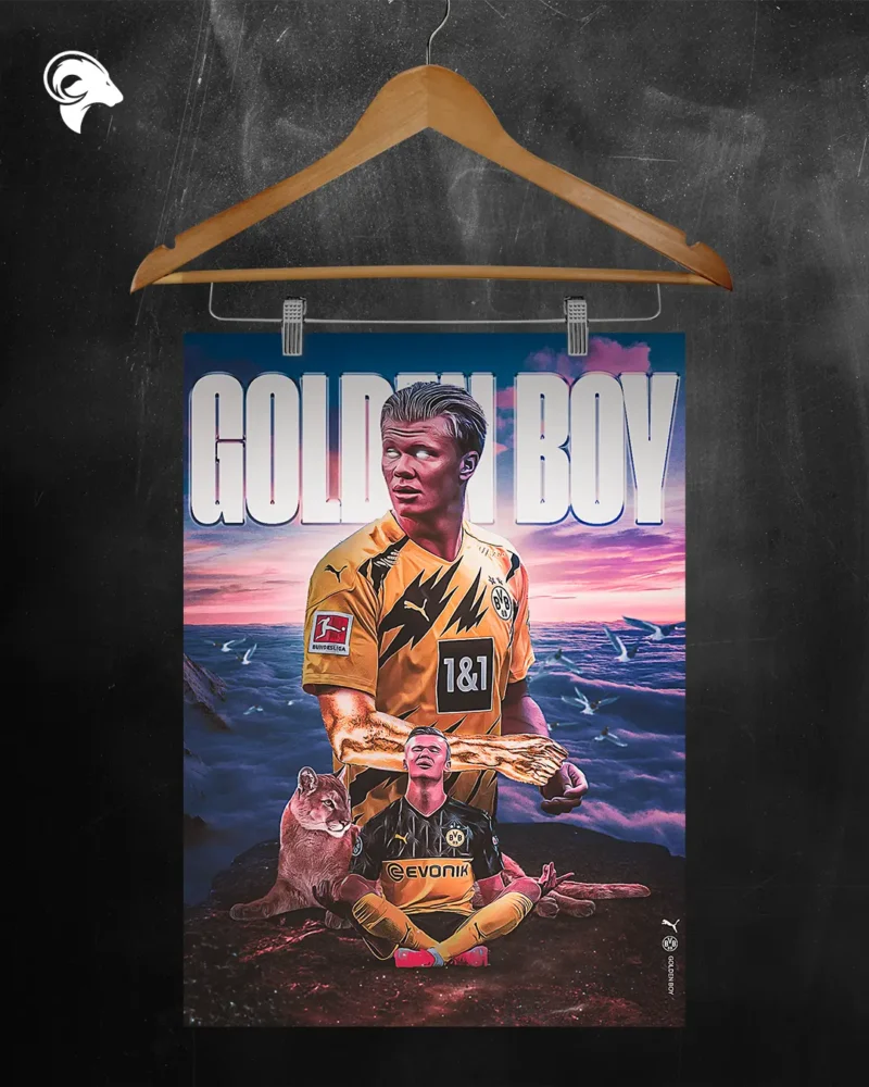 HAALAND | Football Poster | Golden Boy
